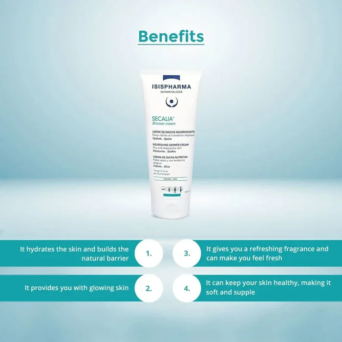 Isispharma Secalia cream tube with benefits listed