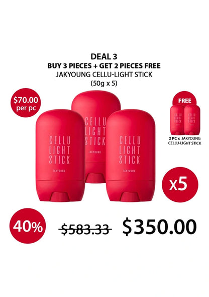 (BUY 3+2 FREE) JAKYOUNG CELLU-LIGHT STICK