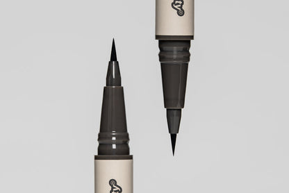 #JetLiner - jet black eyeliner pen with a brush tip
