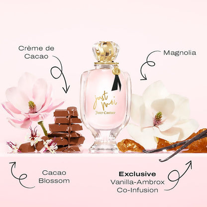 Juicy Couture Just Moi Eau de Parfum spray 50ml bottle with elegant design, new in box, for women’s fragrance collection.