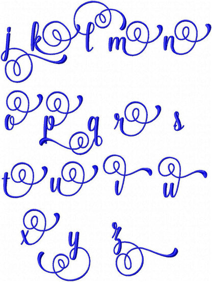 Julio Set 2 Font - this is an alternative character font comes in 1, 1.5, 2, 2.5 inch sizes