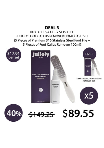 (BUY 3+2 FREE) JULIOLY CALLUS REMOVER HOME CARE SET