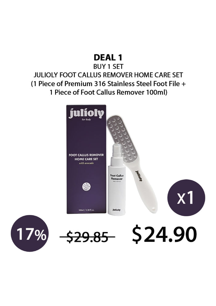 (BUY 1) JULIOLY CALLUS REMOVER HOME CARE SET