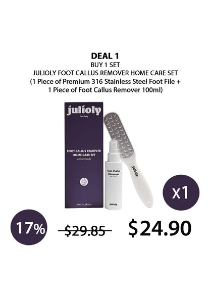 (BUY 1) JULIOLY CALLUS REMOVER HOME CARE SET