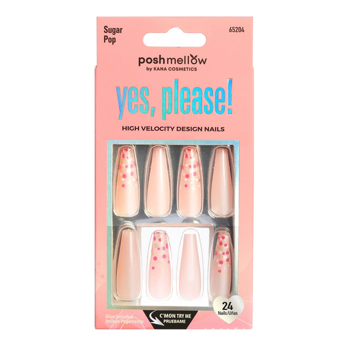 KANA Posh Mellow Yes, Please! High Velocity Design 24 Nails - ikatehouse