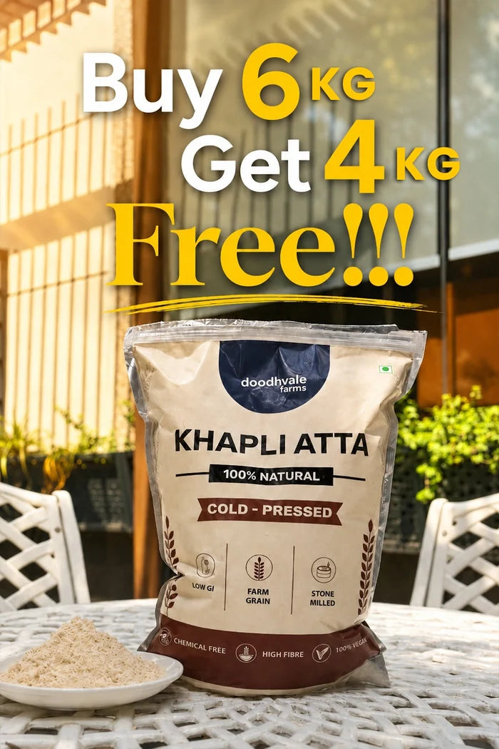 Khapli Atta – Cold Pressed | (2kg) : Buy 3 Get 2 Free