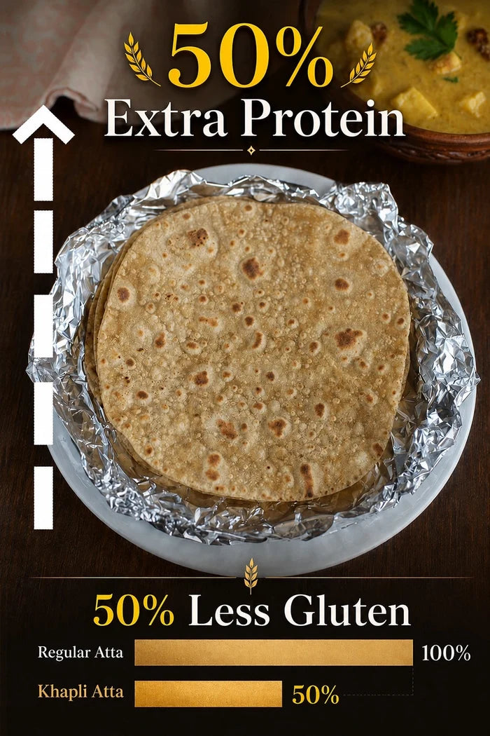 Khapli Atta – Cold Pressed | (2kg) : Buy 3 Get 2 Free