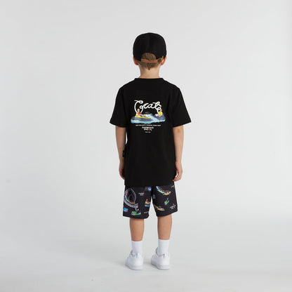 KID'S CRATE X RAINBOWS END BUMPER BOAT SCRIPT T-SHIRT