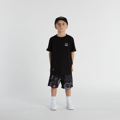 KID'S CRATE X RAINBOWS END BUMPER BOAT SCRIPT T-SHIRT
