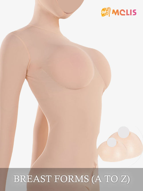 InTheMask by MOLIS silicone breast forms with round shape cleavage pockets, compatible with A to Z cup bras.