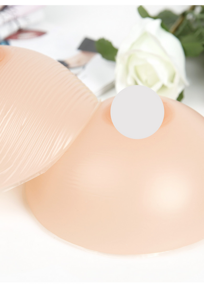 InTheMask by MOLIS silicone breast forms with round shape, cleavage pockets, compatible with A-Z cups, for zentai and 3D breast enhancement.