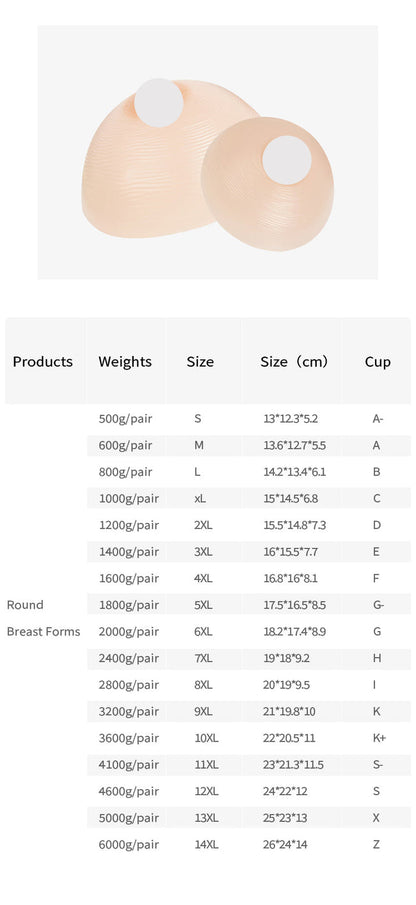 InTheMask by MOLIS silicone Kigurumi breast forms with round shape and cleavage pockets, compatible with A-Z cups for cosplay or costume.
