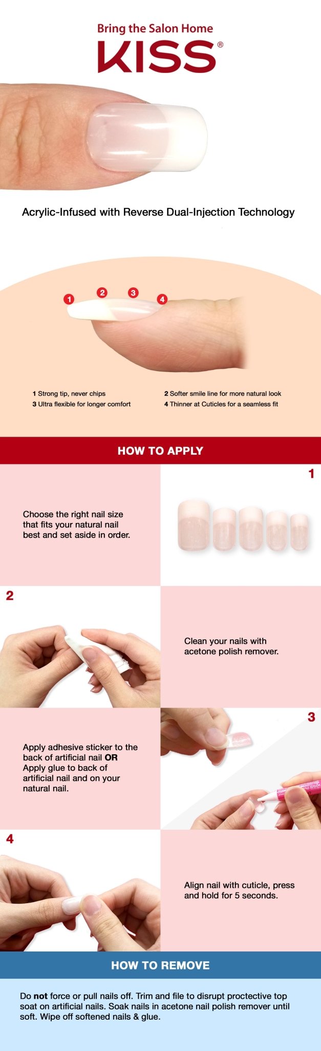 Kiss Salon Acrylic Natural 28 Nails - ikatehouse