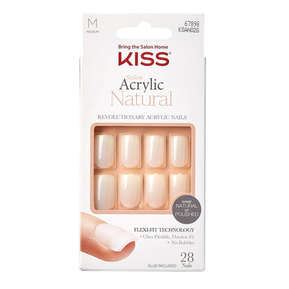 Kiss Salon Acrylic Natural 28 Nails - ikatehouse