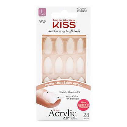 Kiss Salon Acrylic Natural 28 Nails - ikatehouse