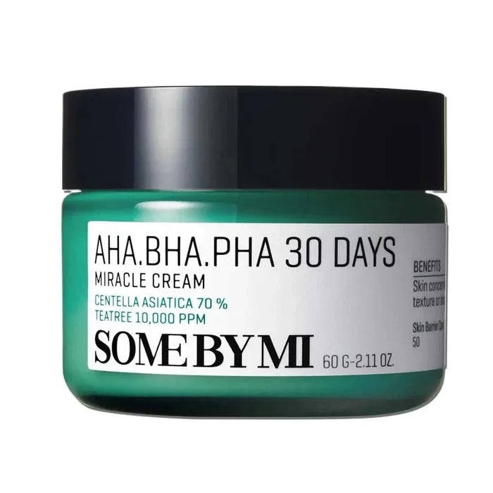 Korean SOME BY MI AHA BHA PHA Tea Tree Cream Set - Acne Care Skincare Set