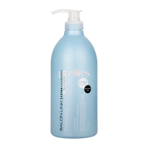 Kumano Yushi Salon Link Extra Shampoo Treatment In Repair & Protect (European Floral) 1000ml (Blue)