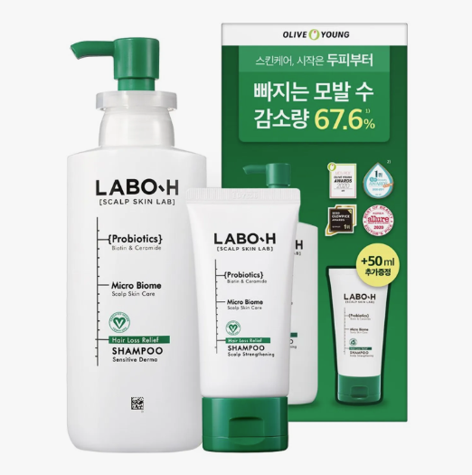 LABO-H Scalp Strengthening Shampoo Hair Loss Care 333mL (+50mL)
