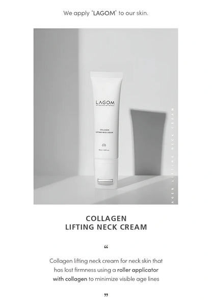LAGOM Collagen Lifting Neck Cream tube with neck-care description