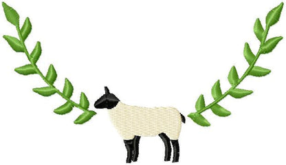 Lamb and Laurel Monogram Frame