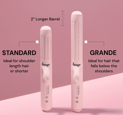 L'ange Hair Le Duo Classic 360° Airflow Titanium Styler, beauty tool with sleek black design, used for styling and smoothing hair.