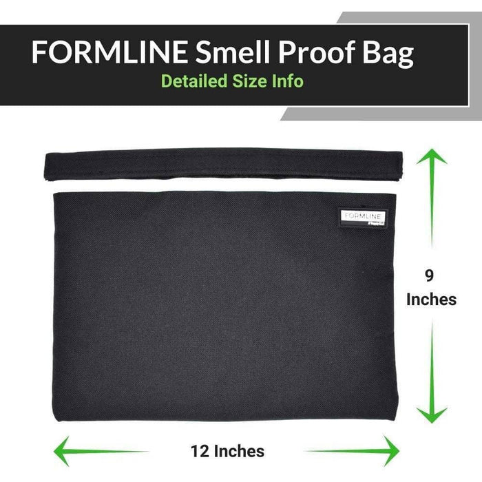 Large Smell Proof Bag (12 x 9 Inches) with Patent Pending 2X Activated Carbon Lining