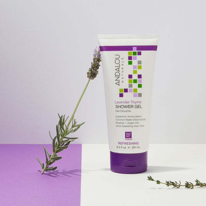 Lavender Thyme Refreshing Shower Gel Body Wash - Andalou Naturals US