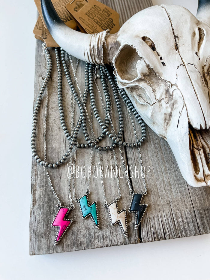 Layered Lighting Bolt Necklace