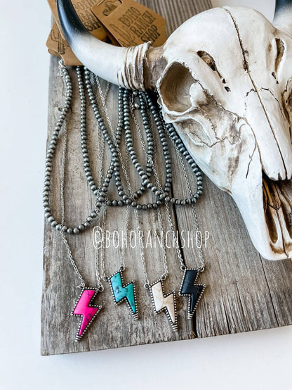 Layered Lighting Bolt Necklace