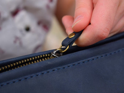 Leather bag Cardamon Blue