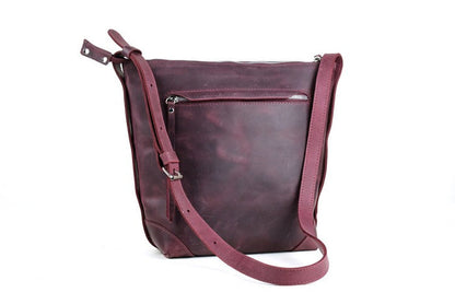 Leather bag Merida M Marsala