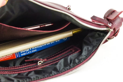 Leather bag Merida M Marsala