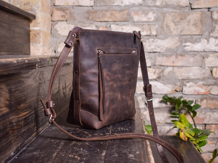 Leather bag Merida S Brown