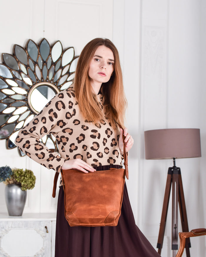 Leather bag Merida S Brown