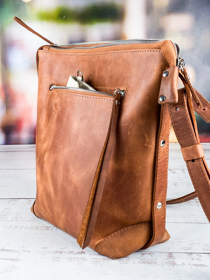 Leather bag Merida S Cognac