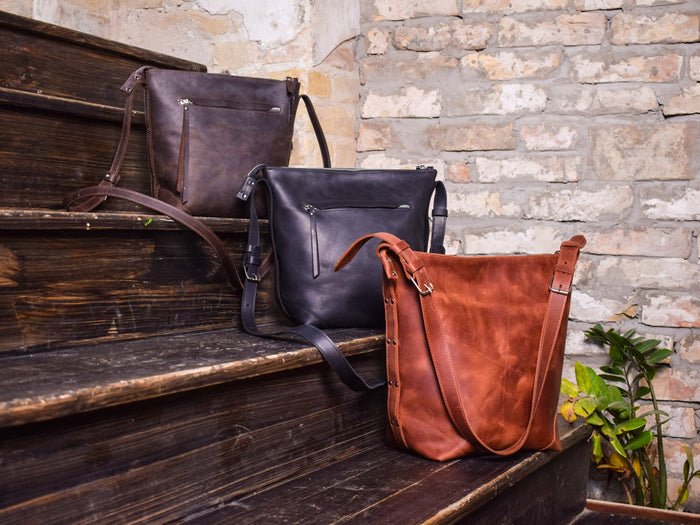 Leather bag Merida S Cognac