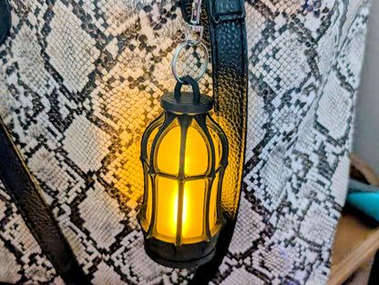 LED Tea Light Gothic Lantern Keychain - Purse and Bag Accessory