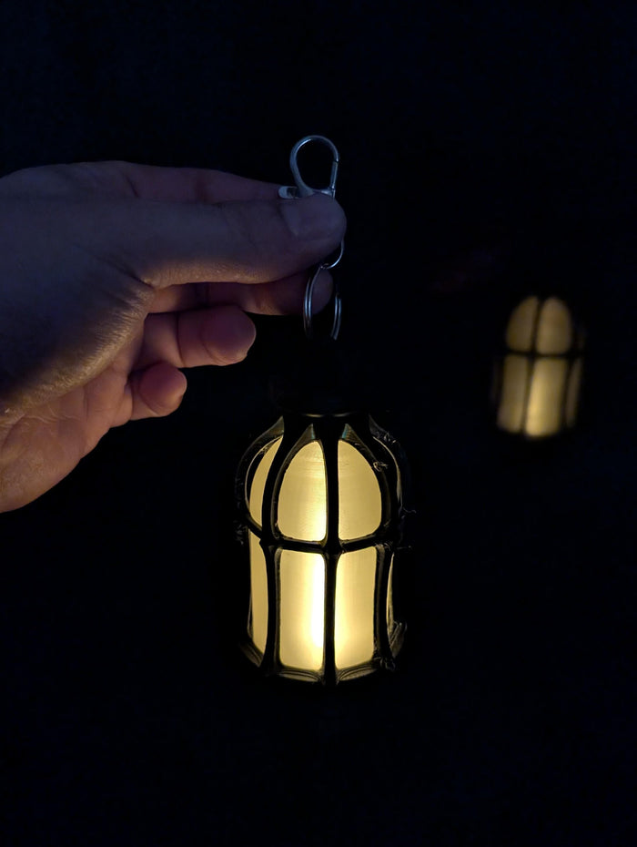 LED Tea Light Gothic Lantern Keychain - Purse and Bag Accessory