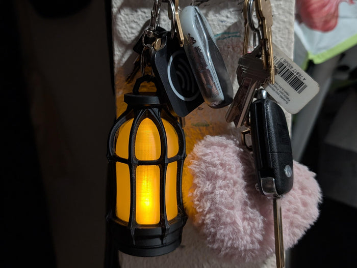 LED Tea Light Gothic Lantern Keychain - Purse and Bag Accessory