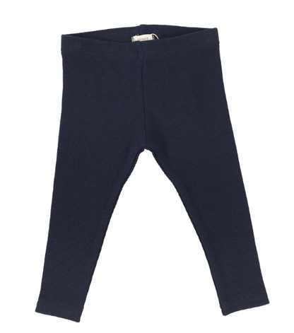 leggings ribbed - deep blue