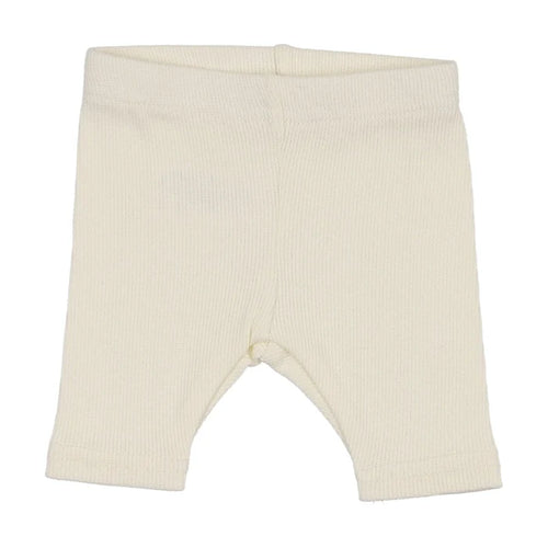 leggings short ribbed - cream