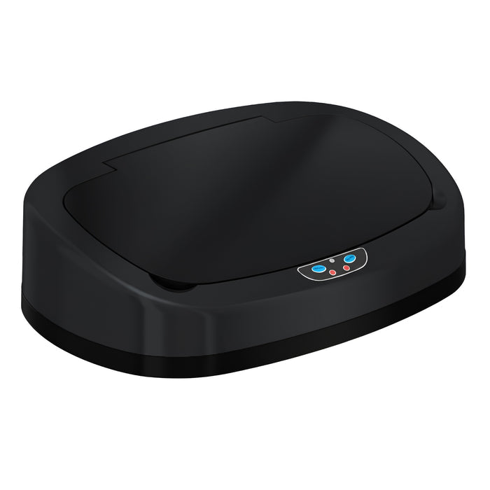 Replacement lid cover for iTouchless 13 Gallon Oval Sensor Trash Can in Matte Black, compatible with model ITOS13BK
