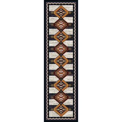Image of an area rug, Lineage - Black & White