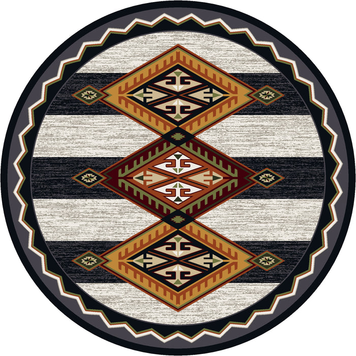 Image of an area rug, Lineage - Black & White