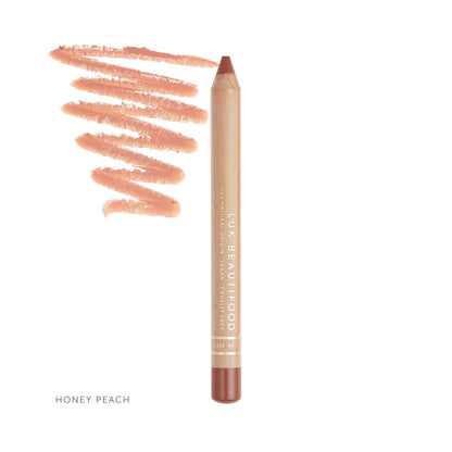Swatch & Stick of Luk Beautifood Lipstick Crayon Honey Peach