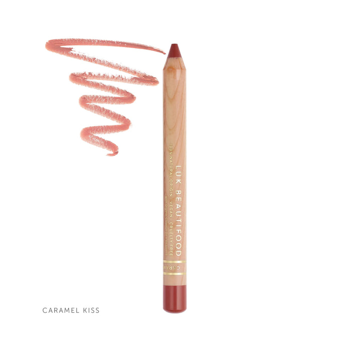 Swatch & Stick of Luk Beautifood Lipstick Crayon Caramel Kiss