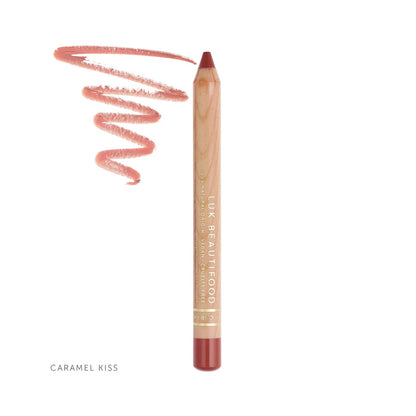 Swatch & Stick of Luk Beautifood Lipstick Crayon Caramel Kiss