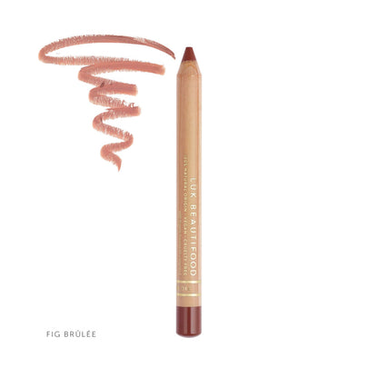 Swatch & Stick of Luk Beautifood Lipstick Crayon Fig Brûlée