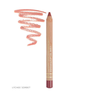 Swatch & Stick of Luk Beautifood Lipstick Crayon Lychee Sorbet