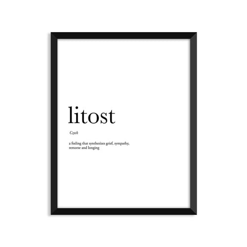 Litost Definition - Unframed Art Print Or Greeting Card